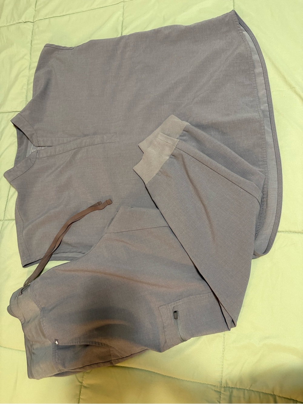 Figs Heather Grey Scrub Set